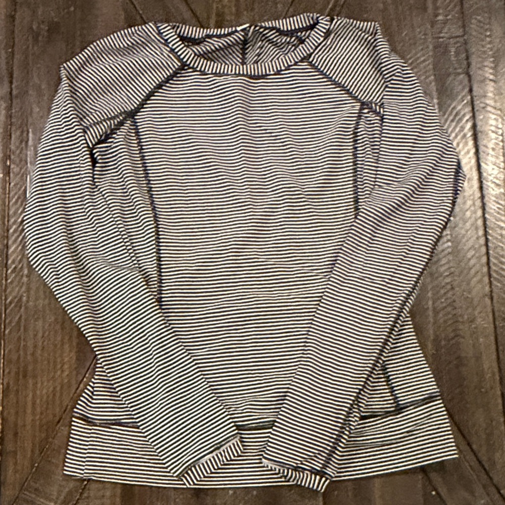 lululemon Striped Long Sleeve Top
